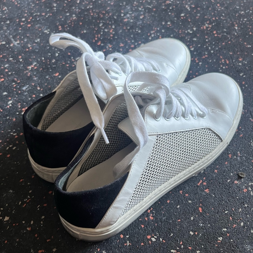 Vince Stylish White and Black Sneakers